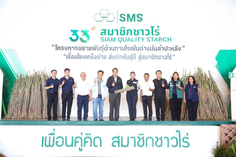 กลุ่มบริษัท เอส เอ็ม เอส จัดงานอบรมเกษตรกรผู้ปลูกมันสำปะหลัง จ.ชัยภูมิ”มันดี มีคุณภาพ โครงการขยายพันธุ์ต้านทานโรคใบด่างมันสำปะหลัง”มุ่งพัฒนาอุตสาหกรรมเติบโตอย่างยั่งยืน